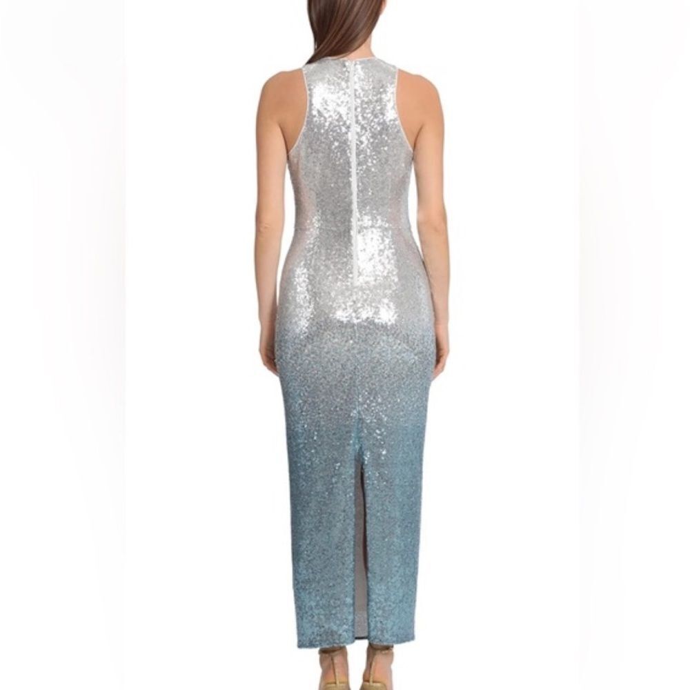 Maggy London Blue Ombre Sleeveless Maxi Dress(Size 8) - Picture 2 of 7